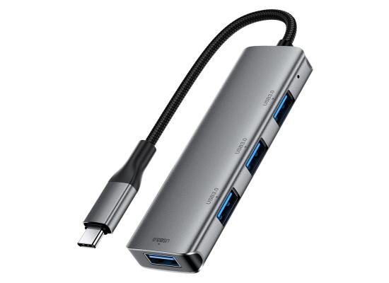 ACEFAST J15 4 in 1 USB-C Hub 5Gbps High Speed Data Transfer USB 3.0 Docking Station Plug and Play - Gray